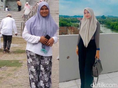 8 Foto Trasnformasi Wanita Viral Turun Berat 19 Kg, Disangka Beda Orang