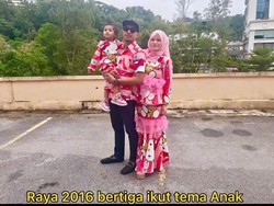 Viral Keluarga Selalu Pakai Baju Lebaran Hello Kitty, Sudah Pakai 35 Pasang