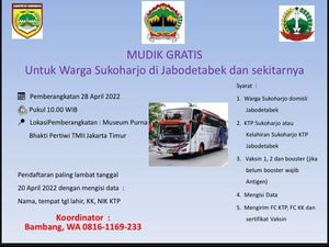 Mudik Gratis untuk Warga Sukoharjo di Jabodetabek, Segera Daftar!