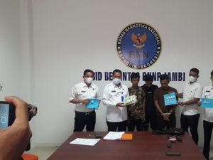 BNN Tangkap 2 Bandar-1 Pengedar di Muaro Jambi, 2,5 Kg Sabu Disita
