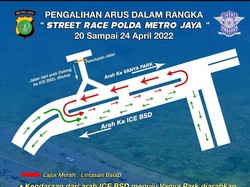 Ingat! Lalin BSD Tangsel Dialihkan Saat Gelaran Street Race 20-24 April