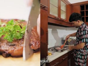 Romantis! Thariq Halilintar Masak Steak Buat Fuji Bikin Netizen Baper