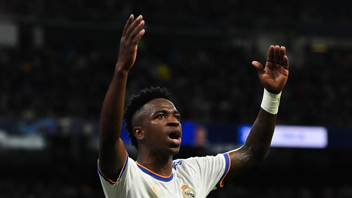 Vinicius Junior bersinar di Real Madrid musim ini. (Foto: Getty Images/David Ramos)
