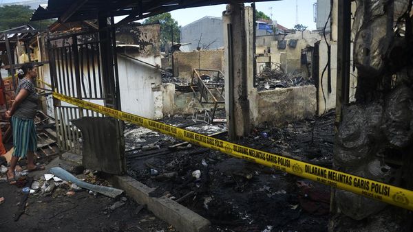Asrama Polisi di Makassar Ludes Terbakar Gegara Gas Bocor