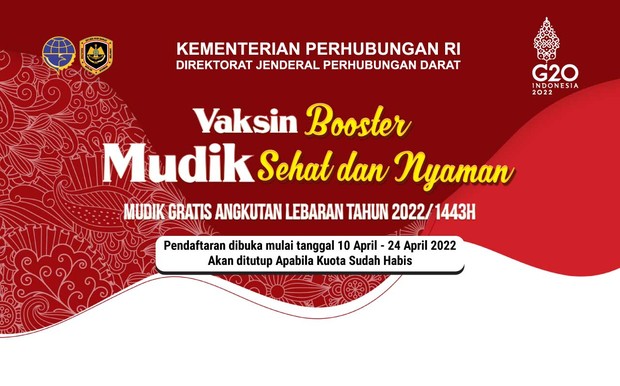 Mudik Gratis dari Kemenhub/Foto : https://mudikgratishubdat.dephub.go.id/Kementrian Perhubungan RI Mudik Gratis dari Kemenhub/Foto : https://mudikgratishubdat.dephub.go.id/Kementrian Perhubungan RI
