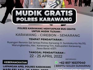 Polres Karawang Buka Layanan Mudik Gratis, Segera Daftar!