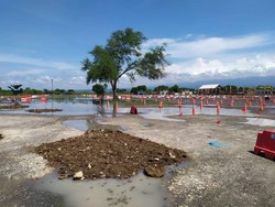 Pos Pemeriksaan Pemudik di Gilimanuk Tergenang Air