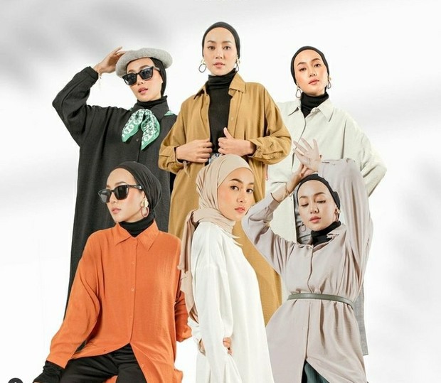 pilihan baju lebaran dari merek busana muslim artis