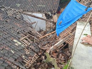 2 Rumah di Bulukerto Wonogiri Rusak Tertimpa Tanah Longsor