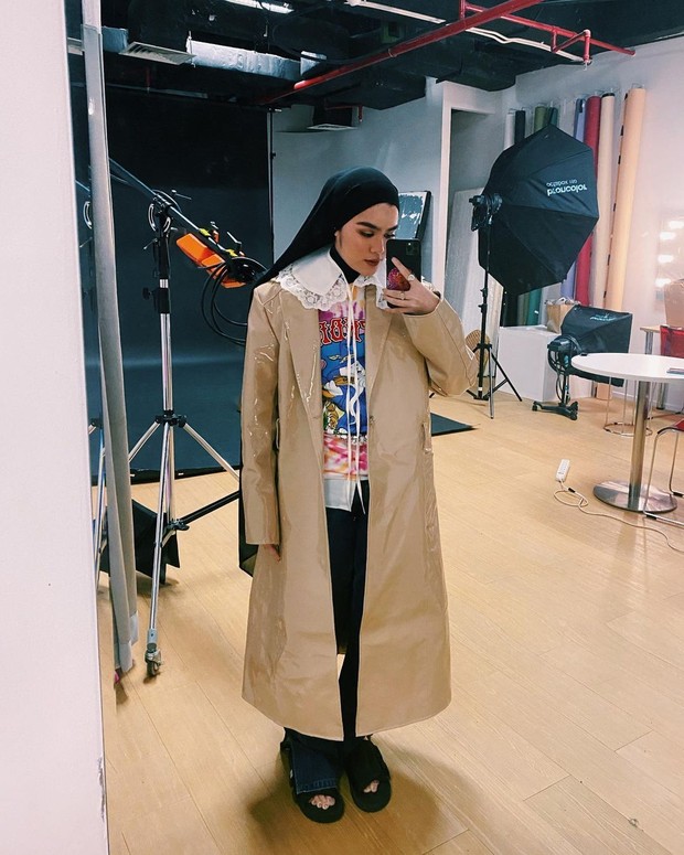 Hijab style ala Sivia Azizah/Foto: Instagram.com/siviazizah