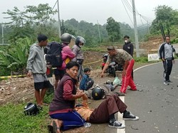 Terlibat Adu Jangkrik di Jalur Shortcut, Dua Pemotor Luka Parah