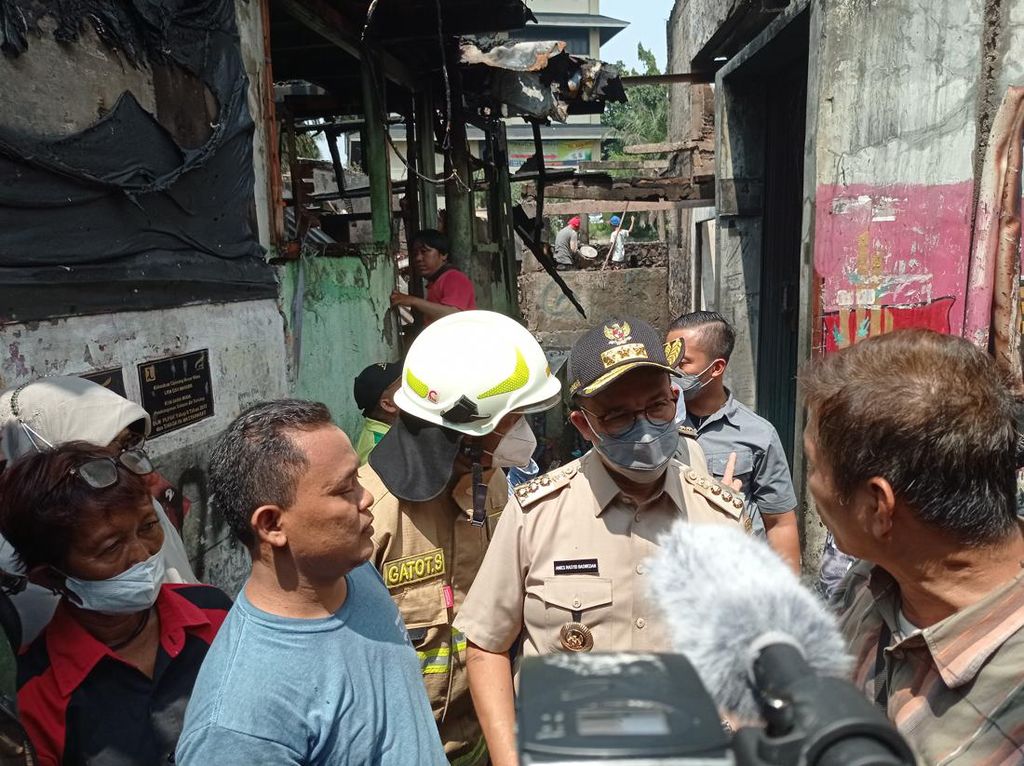 Anies Ungkap Revitalisasi Pasar Gembrong yang Terbakar Dimulai Pekan Depan