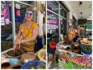 Gayanya Nyentrik, Pedagang Som Tam di Thailand Ini Viral Gayanya Nyentrik, Pedagang Som Tam di Thailand Ini Viral