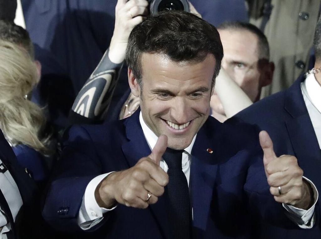 Pidato Kenegaraan Macron Usai Terpilih Memimpin Prancis Lagi