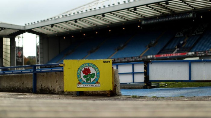 1280740552 BLACKBURN, ENGLAND - OCTOBER 17: A general view inside the stadium ahead of the Sky Bet Championship match between Blackburn Rovers and Nottingham Forest at Ewood Park on October 17, 2020 in Blackburn, England. Sporting stadiums around the UK remain under strict restrictions due to the Coronavirus Pandemic as Government social distancing laws prohibit fans inside venues resulting in games being played behind closed doors. (Photo by Jan Kruger/Getty Images)