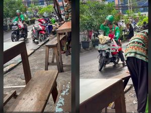 Perjuangan Driver Ojol Ambil Orderan Makanan sambil Bawa 2 Anak Perjuangan Driver Ojol Ambil Orderan Makanan sambil Bawa 2 Anak