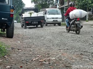 Tolong! Jalan Cisayong Tasikmalaya Rusak Parah