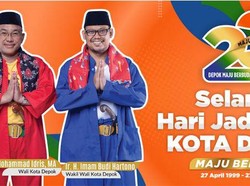 Ada Maju Bersama di Logo HUT Ke-23 Depok, Mirip Slogan Kampanye Anies?
