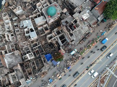 Penampakan Pasar Gembrong dari Udara Pascakebakaran