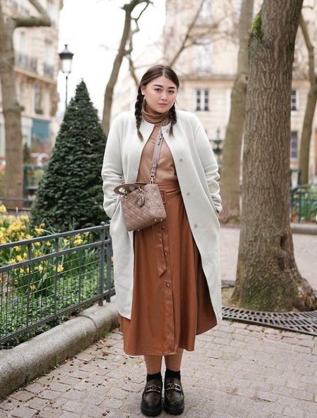 Tampil Stylish ala Clarissa Putri Nuansa Coklat