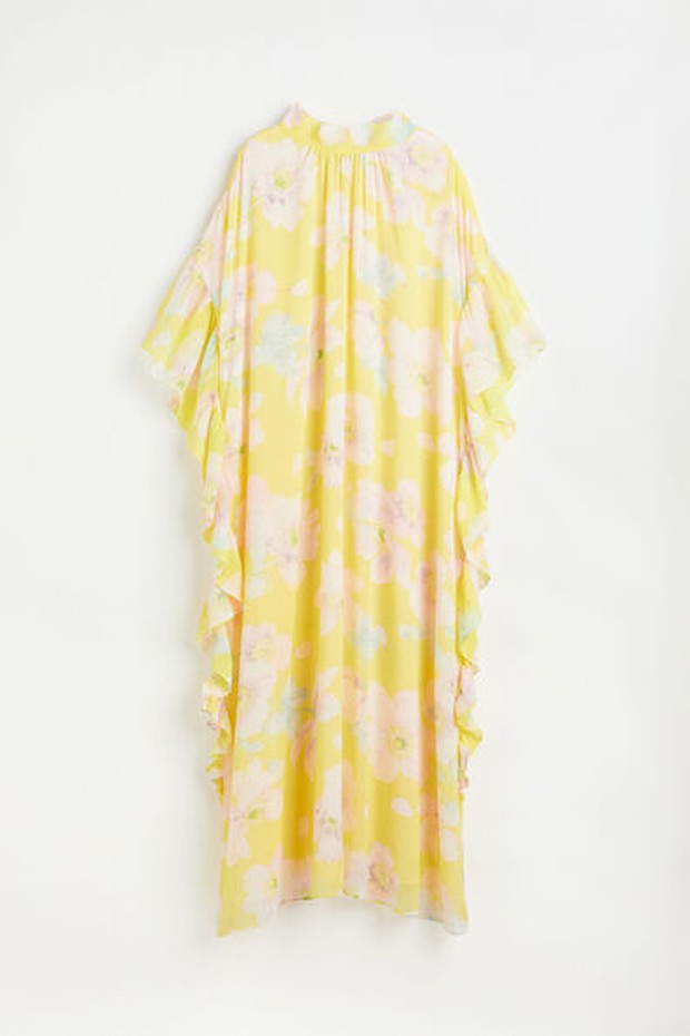 Yellow Flounced Kaftan