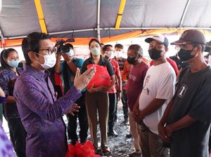 Bagi Sembako ke Korban Kebakaran Kuta, Sekda: Jangan Terulang