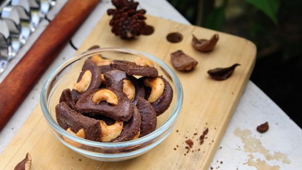 ilustrasi kue kering lebaran cokelat mete ilustrasi kue kering lebaran cokelat mete