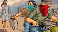 Viral Wanita Dijambret 2 Pria Bermotor Hingga Terperosok di Jakpus
