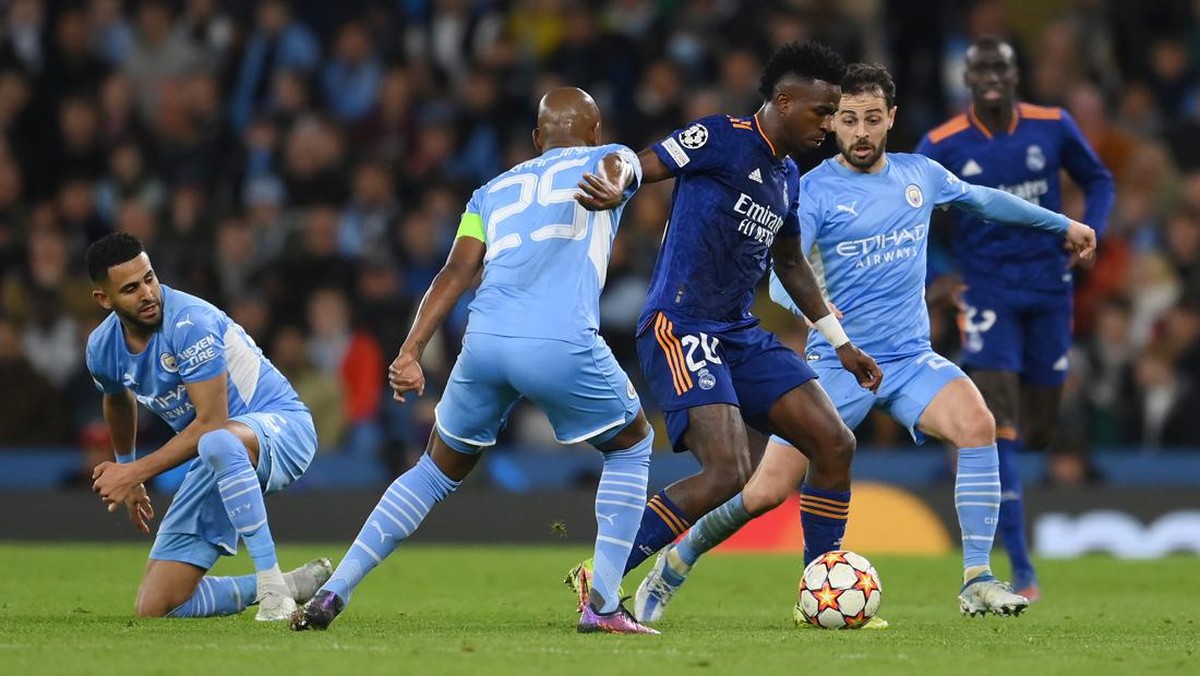 Real Madrid kalah melawan Manchester City. (Foto: Getty Images/David Ramos)
