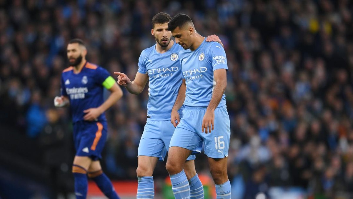 Manchester City kecolongan tiga gol di Etihad oleh Real Madrid. (Foto: Getty Images/David Ramos)