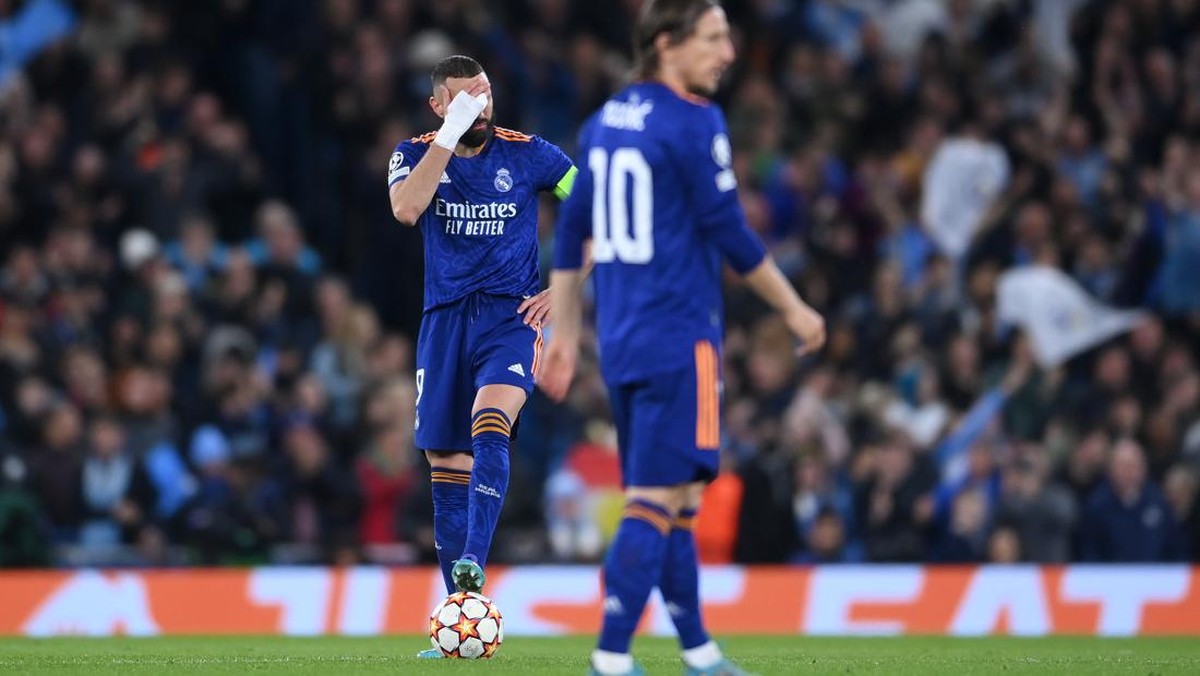 Real Madrid kalah 3-4 dari Manchester City. (Foto: Getty Images/Laurence Griffiths)