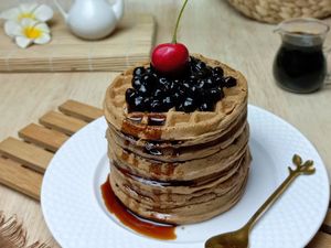 Resep Pembaca: Resep Surabi Waffle Cokelat Boba yang Empuk Legit