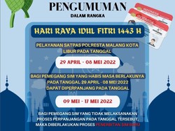 Layanan SIM di Malang Tutup 10 Hari Selama Momen Lebaran