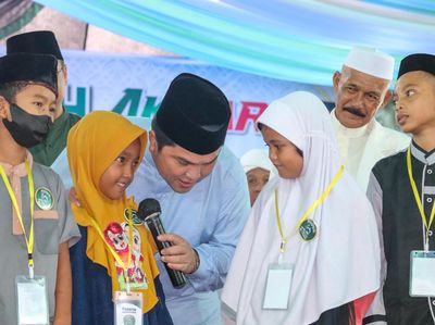 Momen Erick Thohir Hadiri Tabligh Akbar di Pangkal Pinang