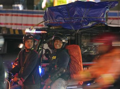 Ekspresi Pemudik Motor Saat Pulang Kampung Idul Fitri 1443 H