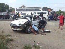 Detik-detik Kecelakaan Maut Tewaskan Pemudik di Pantura Subang