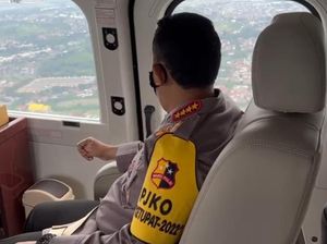 Naik Heli, Kapolri Pantau Arus Mudik Tol Jakarta Merak-Cek Kondisi Pelabuhan