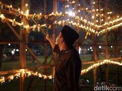 Ribuan Lampu Colok Hiasi Malam 27 Ramadan di Pekanbaru