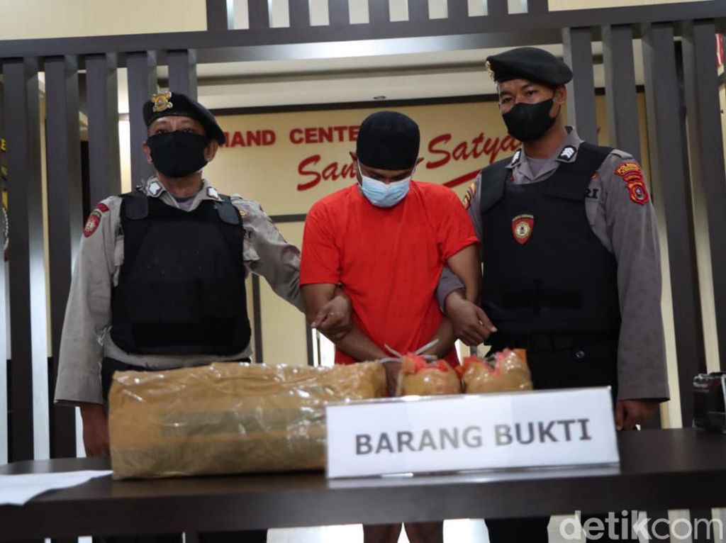 Polisi Tangkap Pengedar Narkoba di Kendari, Sita Ganja Kering 1 Kg