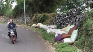 Rawan Kecelakaan, Jalur Alternatif Kamojang Dipasang Bantal Keselamatan