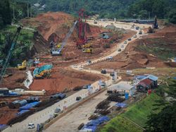 Foto Udara Jalur Mudik Fungsional Tol Cisumdawu