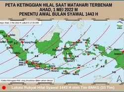BMKG Prediksi Ketinggian Hilal Penentuan 1 Syawal 1443 H Cetak Rekor Baru