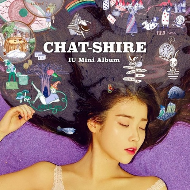 Foto sampul mini album ke-4 IU yang bertajuk CAT-SHIRE