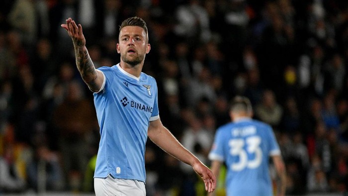 Sergej Miinkovic-Savic LA SPEZIA, ITALY - APRIL 30: Sergej Milinkovic Savic of SS Lazio celebrates a third goal during the Serie A match between Spezia Calcio and SS Lazio at Stadio Alberto Picco on April 30, 2022 in La Spezia, Italy. (Photo by Marco Rosi - SS Lazio/Getty Images)