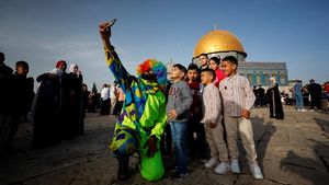 Suka Cita Anak-anak Palestina Rayakan Idul Fitri di Yerusalem