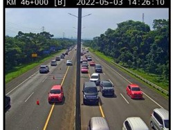 Titik-titik Contraflow di Tol Jagorawi Siang Ini
