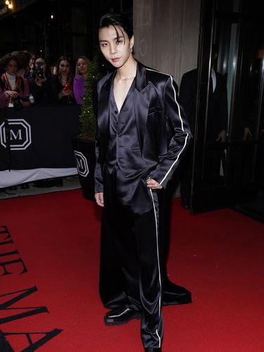 Johnny departs The Mark Hotel prior to attending The Metropolitan Museum of Art's Costume Institute benefit gala celebrating the opening of 