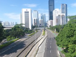 Melihat dari Udara, Lengangnya Ibu Kota di Hari Lebaran