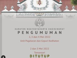Pengumuman, Lur! Wisata Keraton-Tamansari Jogja Masih Tutup Hari Ini Pengumuman, Lur! Wisata Keraton-Tamansari Jogja Masih Tutup Hari Ini
