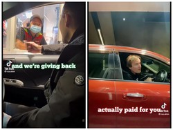 Bagi-bagi THR! Pria Ini Bayar Pesanan Makanan Orang di Belakangnya